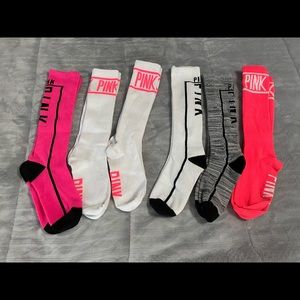 6 pair of VS PINK high socks
